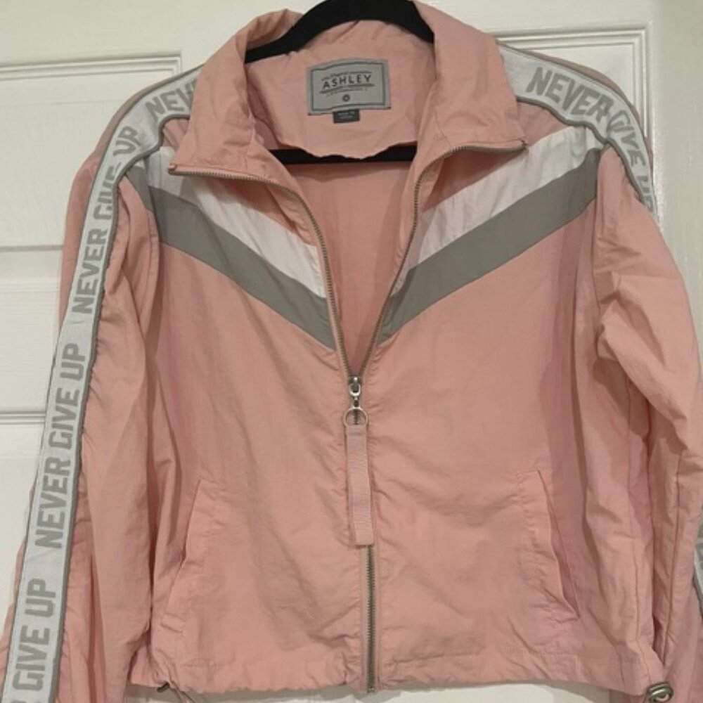 Women's Crop Jacket - Pink - Size Medium - Adjustable waist strap